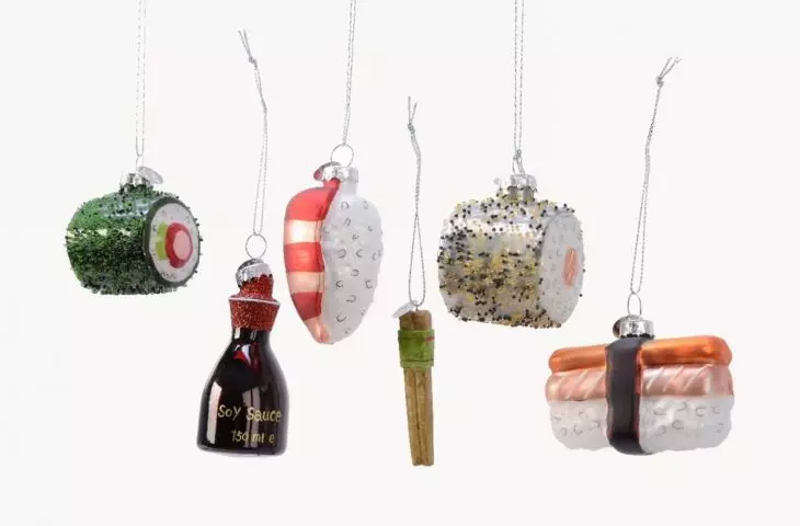 Sushi-shaped baubles will reflect your love of Asian cuisine