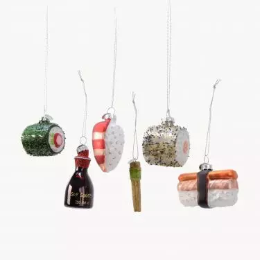 Sushi-shaped baubles will reflect your love of Asian cuisine