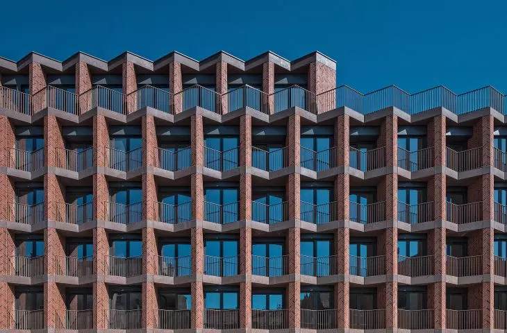 Investment clinker tile Apartmenty Bernardyńska, Wroclaw, design: Maćków Pracownia Projektowa, investor: Toscom Development, photo: Maciej Lulko Photography of Architecture