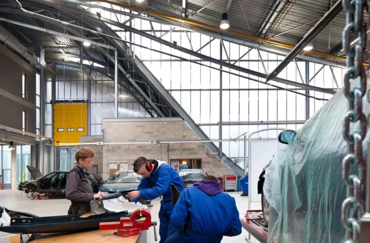 Marcel Sembat High School in Sotteville-lès-Rouen, Normandy - view of the workshop 