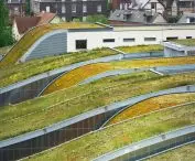 Marcel Sembat High School in Sotteville-lès-Rouen, Normandy - view of the roof of the facility 