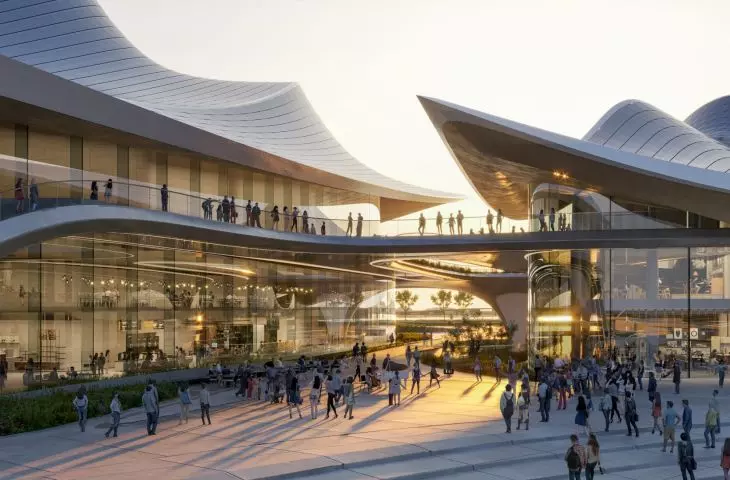 Cultural and Art Center on the Cao'e River in Zhejiang Province, China - inside there will be numerous courtyards 