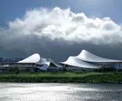 Cultural and Art Center on the Cao'e River in Zhejiang Province, China