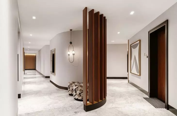 Doormats under apartment doors, Brabank development, Invest Komfort