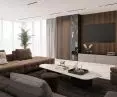Living room project using Motionwall modular furniture. Made with mdf milling / then lacquering technology.