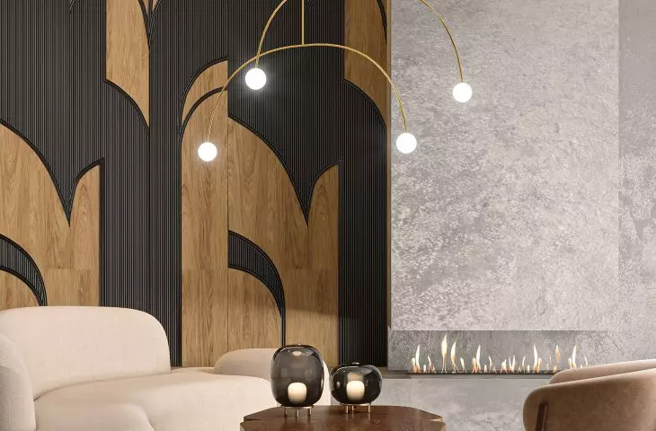 DECOART veneered acoustic panels in Large 50 x 280 format. protected with flame retardant varnish
