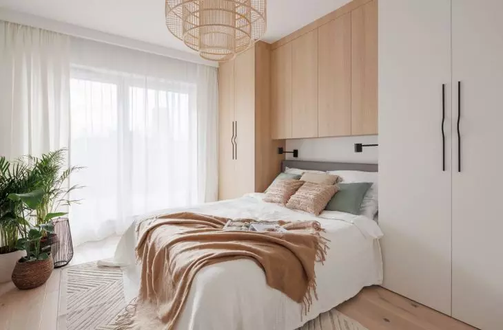Boho style lamp adds natural charm to the interior