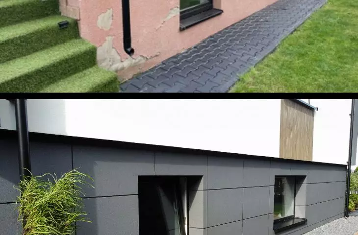 Metamorphosis of the plinth of a residential building