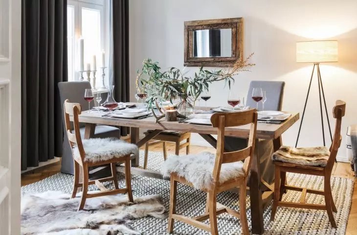 Soft textiles will warm up the space
