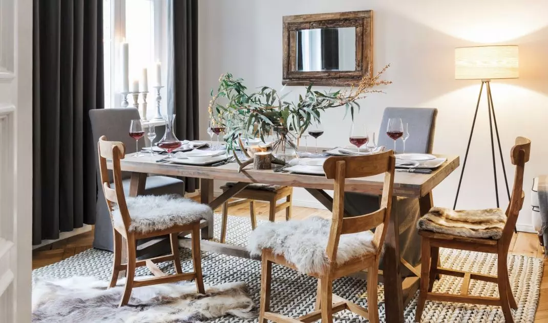 Soft textiles will warm up the space