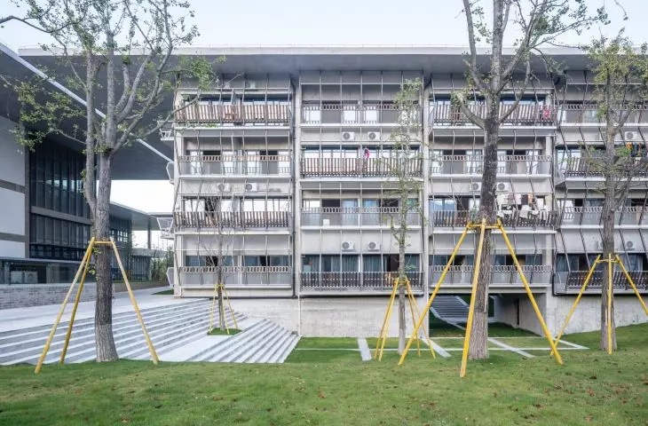 Wenzhou Medical University International Exchange Center - view of the dormitory, which is located on the east side of the complex  
