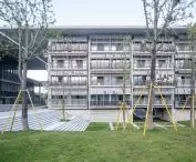 Wenzhou Medical University International Exchange Center - view of the dormitory, which is located on the east side of the complex  