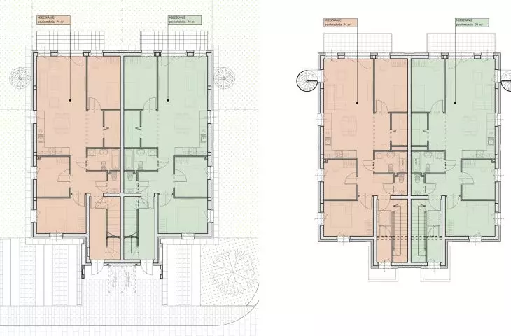 plans of the building of a small cooperative
