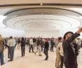 Apple Park in Cupertino, California - inside the Steve Jobs theater
