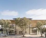 Apple Park w Cupertino w Kalifornii – bryła centrum dla zwiedzających
