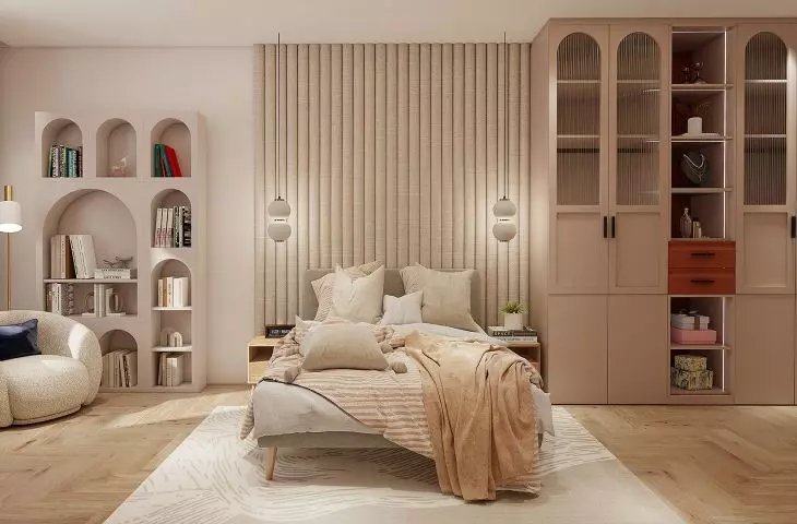 Visualization of the bedroom made in the AiHouse program