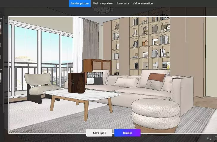 Visualizations in the cloud with AI lighting