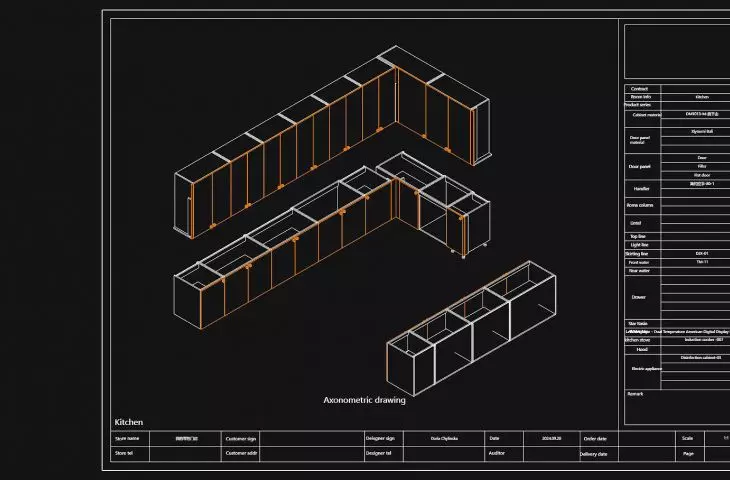 Automatic documentation of box furniture