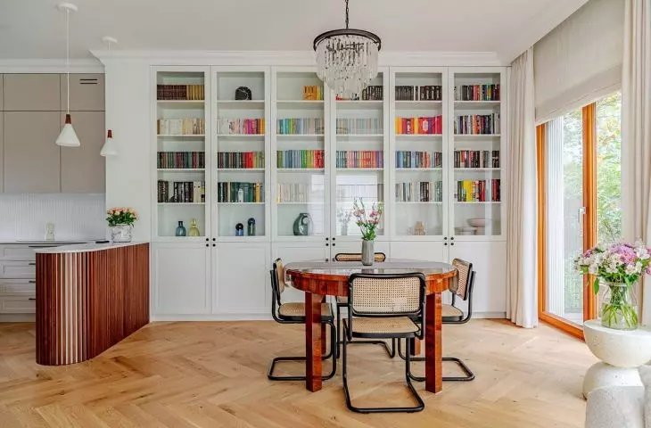 The dining room table is more than a century old