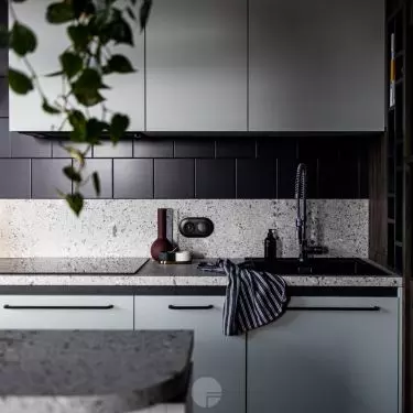 Kitchen in shades of green
