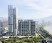 Nansheng Center skyscraper in Wenzhou - the body of the skyscraper consists of two rectangular segments