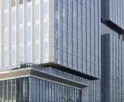 Wieżowiec Nansheng Center w Wenzhou – zbliżenie na elewację 