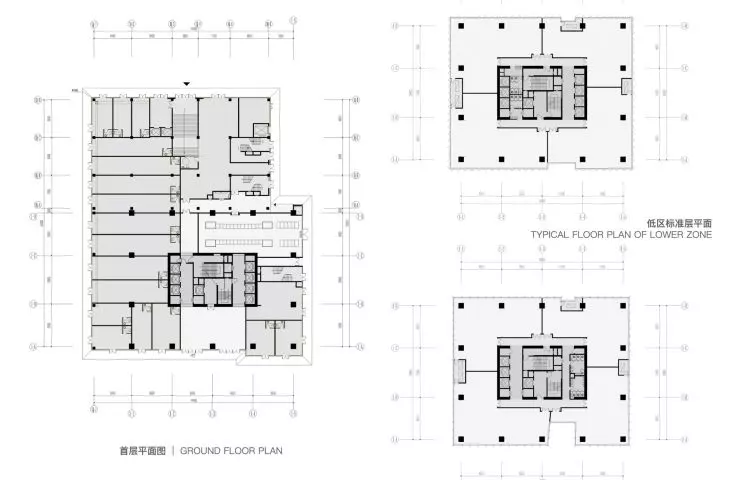 Wieżowiec Nansheng Center w Wenzhou – rzut głównego piętra 