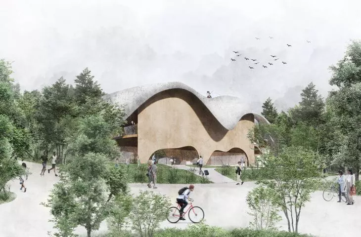 visualization of the entrance area