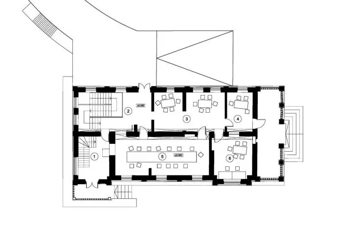 Historic mansion in Panevezys - projection of the historic building 