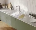 MOMI - ceramic sink and kitchen faucet
