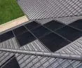 VARIO photovoltaic panels, integrated into the roof slope, create a smooth and elegant surface