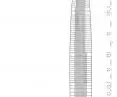 Star River Headquarters skyscraper in Guangzhou, China - elevation cross-section 