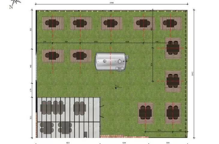 functional layout of the garden