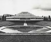 Administrative building of kolkhoz KEK (now Okta Centrum), Rapla (Estonia/USSR).