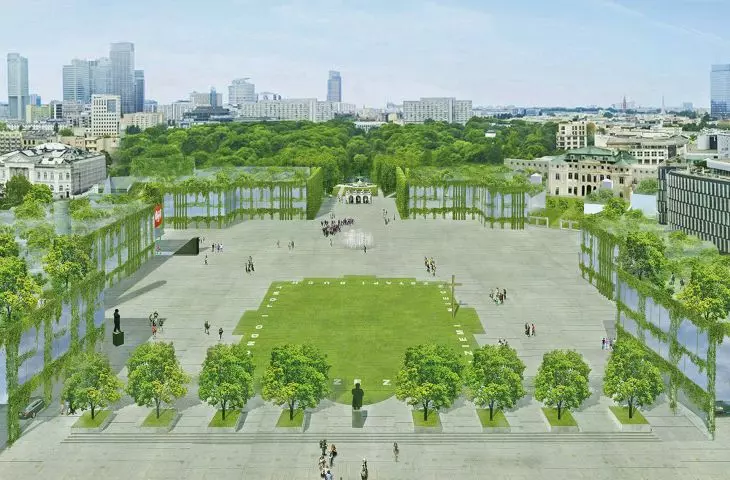 Pilsudski Square development proposal in Warsaw, 2019