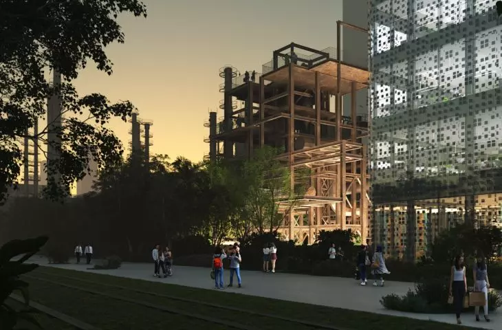 Modernizacja parku po byłej fabryce rafinerii ropy naftowej w Hangzhou