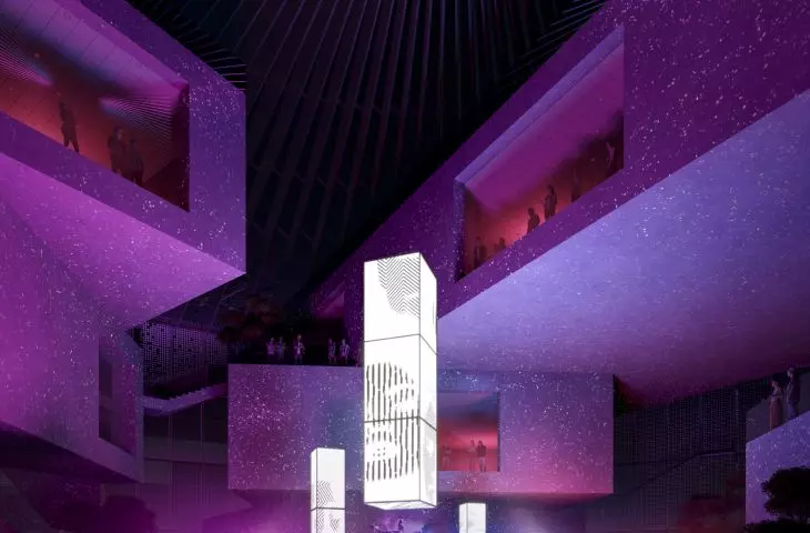 Modernizacja parku po byłej fabryce rafinerii ropy naftowej w Hangzhou – wizualizacja górnych przestrzeni muzeum  
