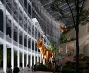 Modernizacja parku po byłej fabryce rafinerii ropy naftowej w Hangzhou – wizualizacja wnętrza muzeum  