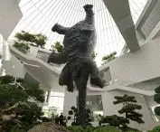 Modernization of the park after the former oil refinery factory in Hangzhou - visualization of the museum interior  