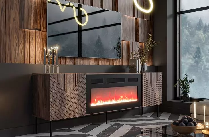 RTV cabinet with fireplace Azynit