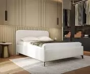 Upholstered bed with bedding container Karizo