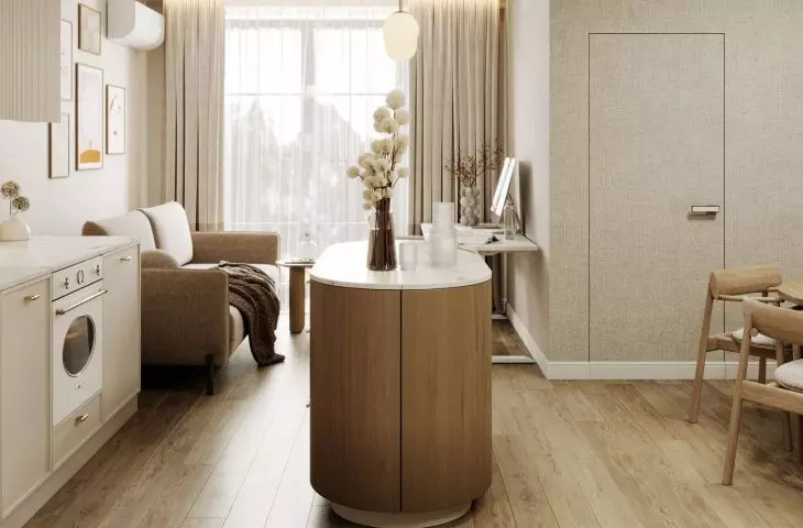 Kitchenette with island