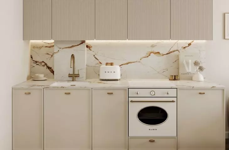 The kitchen of a Warsaw apartment
