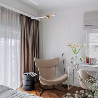 In the corner there is a corner for relaxation
