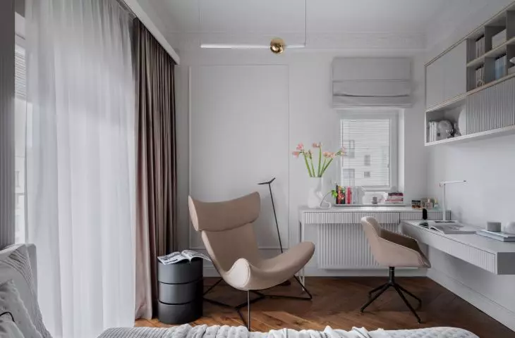 Classical stucco design draws on the style of French townhouses