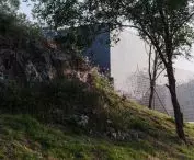 Zisha mineral springs museum in Huanglong valley (Dingshu, China) - block view 