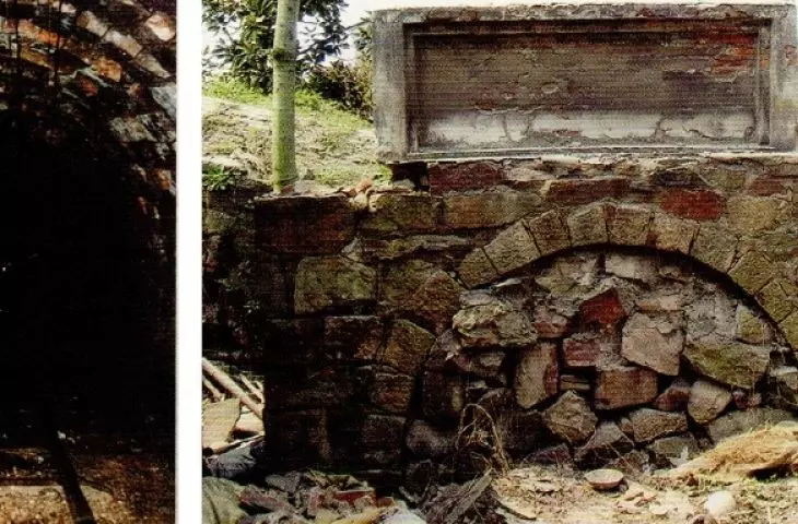 Zisha Mineral Springs Museum in Huanglong Valley (Dingshu, China) - view of the remains of the No. 4 mine