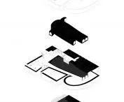 Muzeum źródeł mineralnych Zisha w dolinie Huanglong (Dingshu, Chiny) – aksonometria 