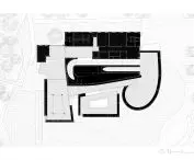 Zisha mineral springs museum in Huanglong valley (Dingshu, China) - first floor plan 