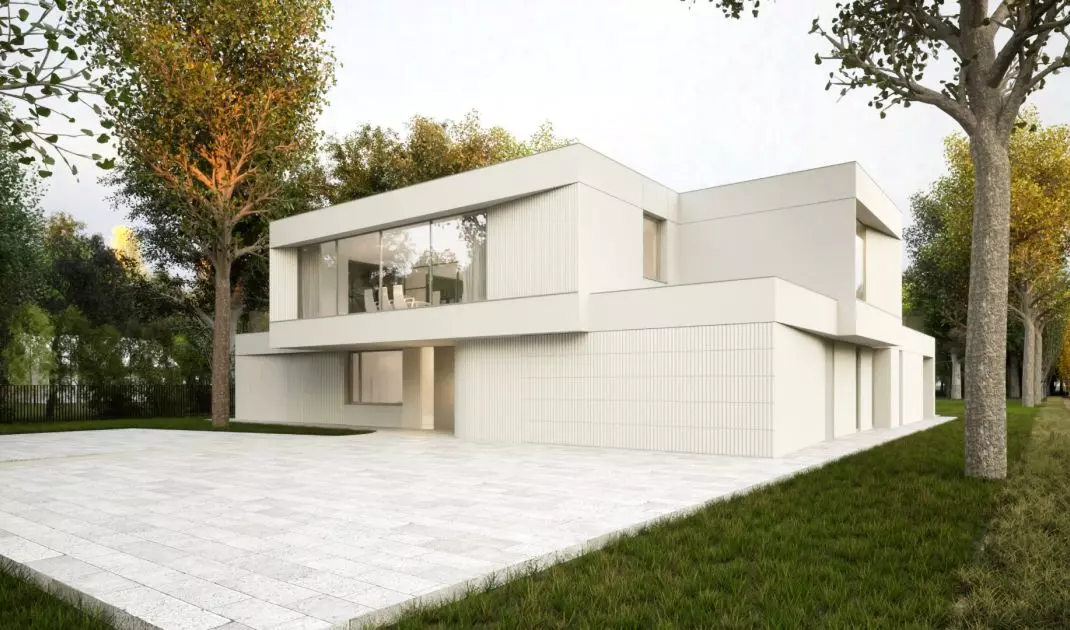 The house will be built on a wooded plot of land